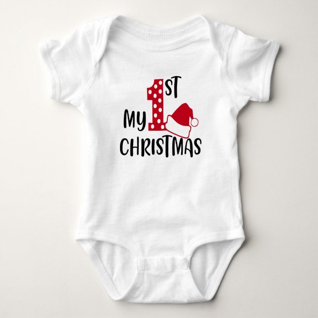 🎄My First Christmas Baby T-Shirt | Cute Holiday👶 (Framsida)