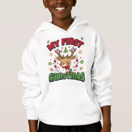 My First Christmas Cute Reindeer Baby 1st Xmas  T Shirt