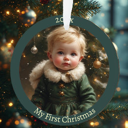 My First Christmas Madonna Personalized Baby Photo