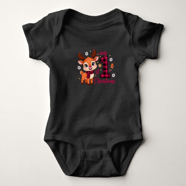 My First Christmas T-Shirt 2025 Baby Girl (Framsida)