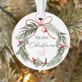 My First Christmas with Christmas Wreath