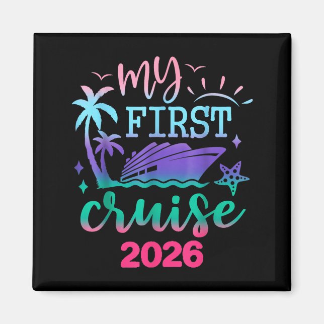 My First Cruise 2026 Family Vacation Trip Ship Mat Magnet (Framsidan)