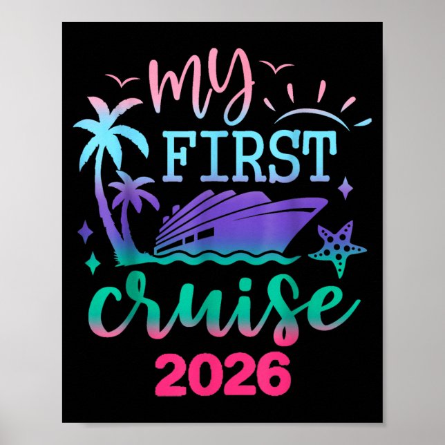 My First Cruise 2026 Family Vacation Trip Ship Mat Poster (Framsidan)