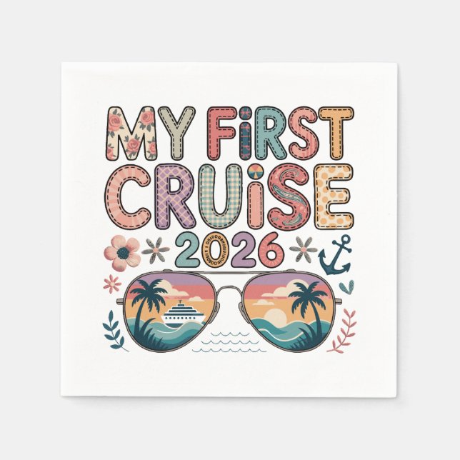 My First Cruise 2026, First Cruise Vacation Gift Pappersservett (Framsidan)