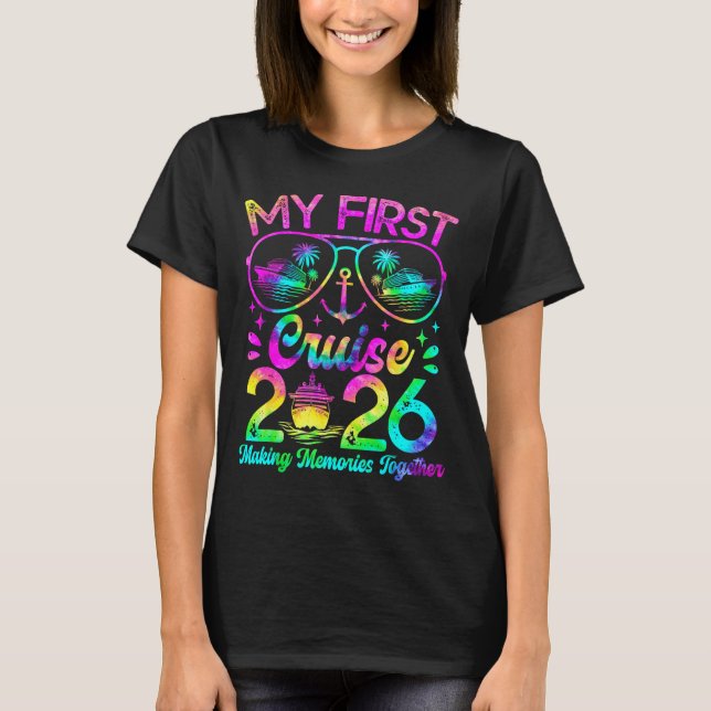 My First Cruise 2026 Funny First Time Cruise Vacat T Shirt (Framsida)
