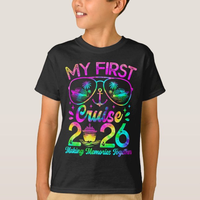 My First Cruise 2026 Funny First Time Cruise Vacat T Shirt (Framsida)