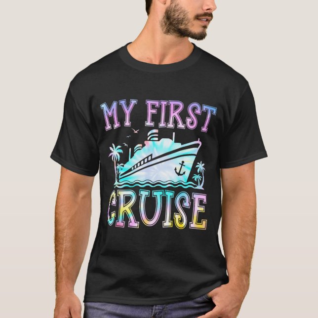 My First Cruise Cruise Ship First Time Cruise Vaca T Shirt (Framsida)