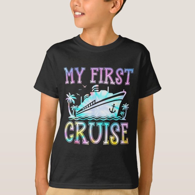 My First Cruise Cruise Ship First Time Cruise Vaca T Shirt (Framsida)