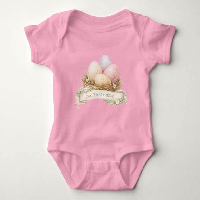My First Easter | Easter Egg Nest T-Shirt (Framsida)