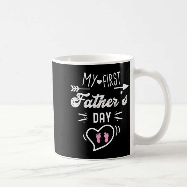My First Father's Day First Time Daddy New Dad Mat Kaffemugg (Höger)