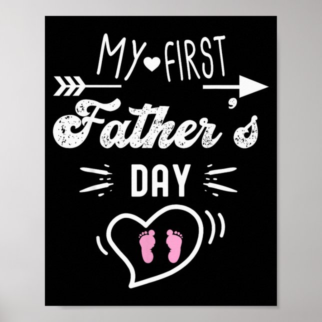 My First Father's Day First Time Daddy New Dad Mat Poster (Framsidan)