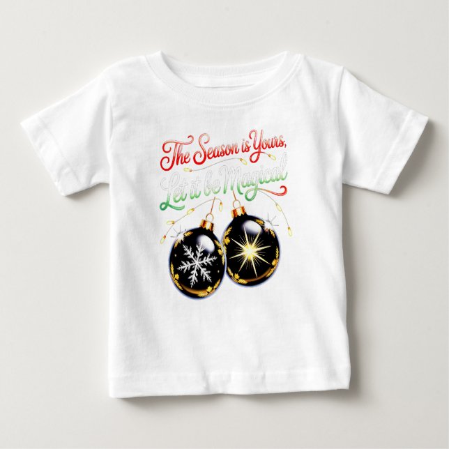 "My First Magical Christmas" Festive Ornament Chri T Shirt (Framsida)