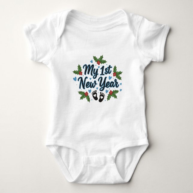 My First New Year 2026 Baby  Cute New Year outfit T Shirt (Framsida)