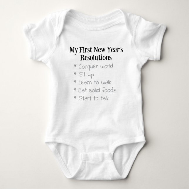 My First New Year's Resolutions, Unisex, Funny    T Shirt (Framsida)