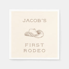 My First Rodeo Customizable Neural Party Napkin Pappersservett