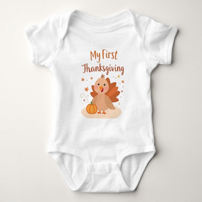 My First Thanksgiving Turkey combinaison T Shirt (Framsida)