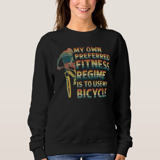 My Fitness regime DownHill Mountain Bike Design fo T Shirt (Framsida)