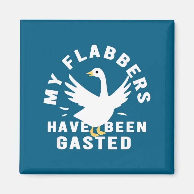 My Flabbers Have Been Gasted Distressed Retro Funn Magnet (Framsidan)
