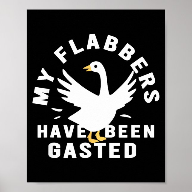 My Flabbers Have Been Gasted Distressed Retro Funn Poster (Framsidan)