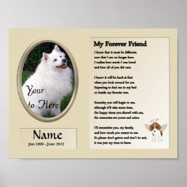 My Forever Friend Hund Memorial - Pet - Beige Poster