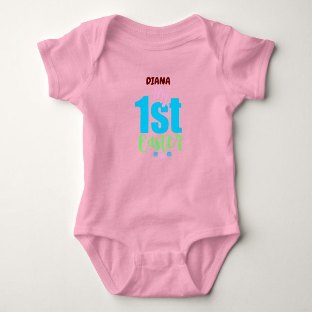"MY FÖRSTA PÅSK" PERSONLIG BABY BODYSUIT T SHIRT (Framsida)