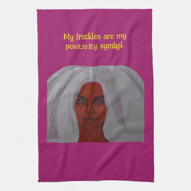 My Freckles Are My Positivity Symbol Kitchen Towel Kökshandduk (Vertikal)