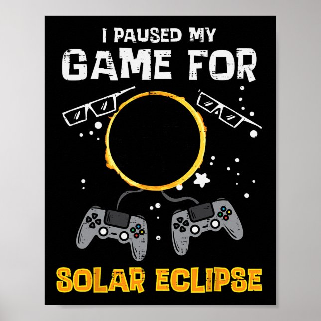My Game Solar Eclipse 2024 Gamer Manar Boys K Poster (Framsidan)