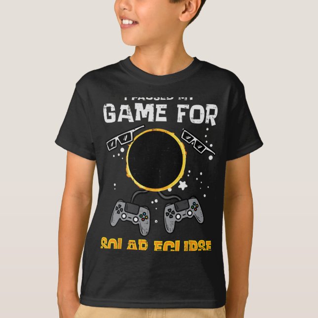 My Game Solar Eclipse 2024 Gamer Manar Boys K T Shirt (Framsida)
