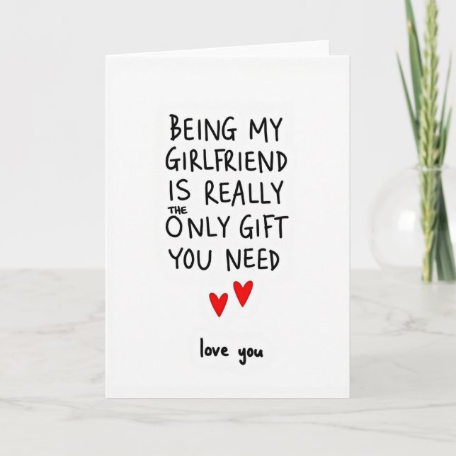 My Girlfriend Is The Gift Card Kort (Framsida)