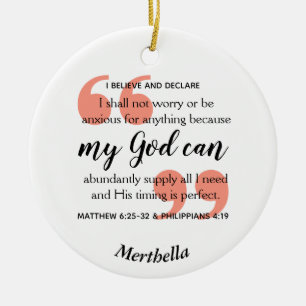 MY GOD CAN Christian Prayer Julgransprydnad Keramik