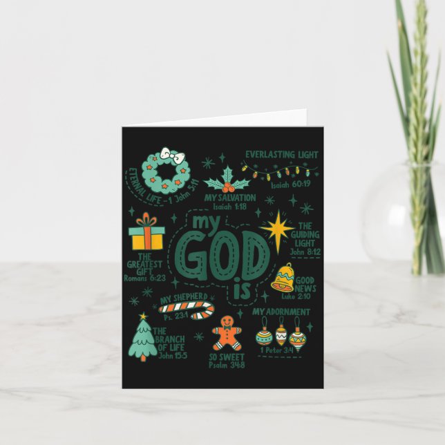 My God Is Christmas Jesus Is The Reason Faith Chri Kort (Framsida)