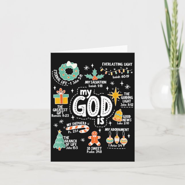 My God Is Christmas Jesus Is The Reason Faith Chri Kort (Framsida)