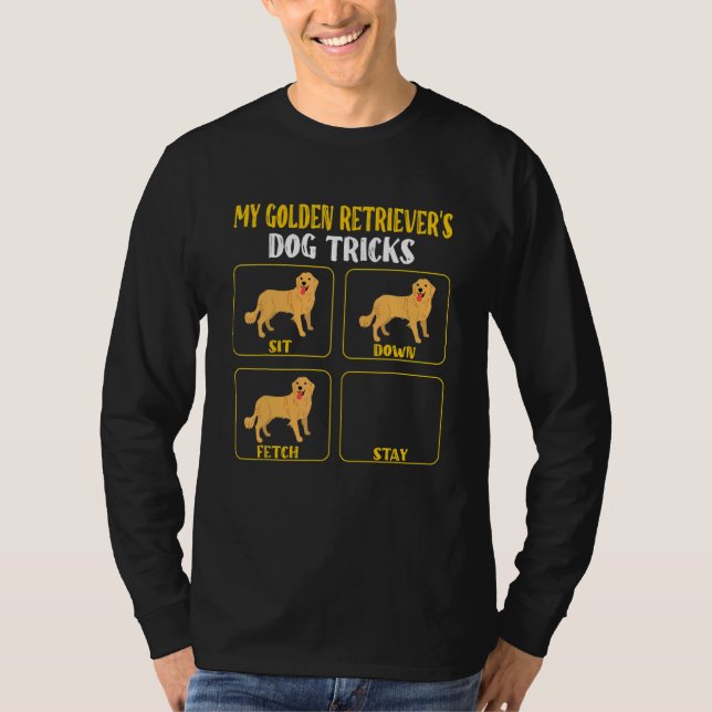 My golden retrievers dog tricks  golden mom dad do t shirt (Framsida)