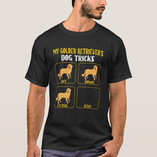 My golden retrievers dog tricks  golden mom dad do t shirt (Framsida)