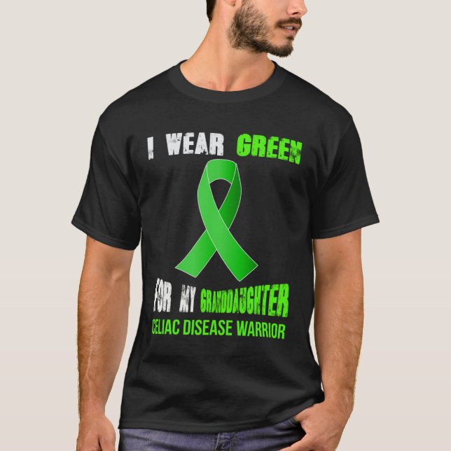 MY GRANDDAUGHTER  MY CELIAC DISEASE WARRIOR T SHIRT (Framsida)