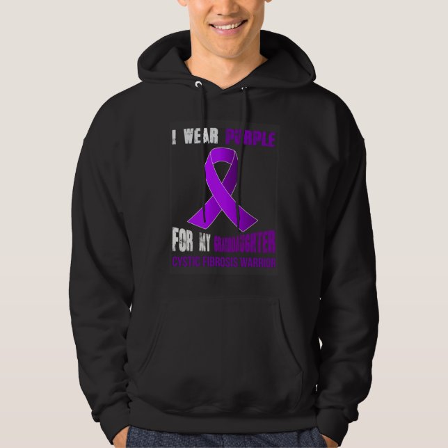 MY GRANDDAUGHTER  MY CYSTIC FIBROSIS WARRIOR HOODIE (Framsida)