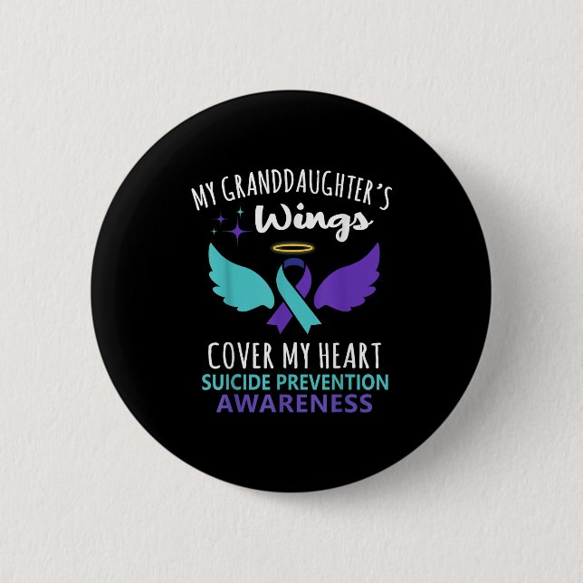 My Granddaughters Wings Cover Heart Suicide Awaren Knapp (Framsida)