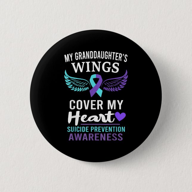 My Granddaughters Wings Cover Heart Suicide Awaren Knapp (Framsida)