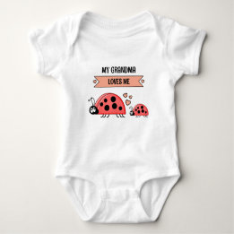 My Grandma loves me ladybugs peach T Shirt