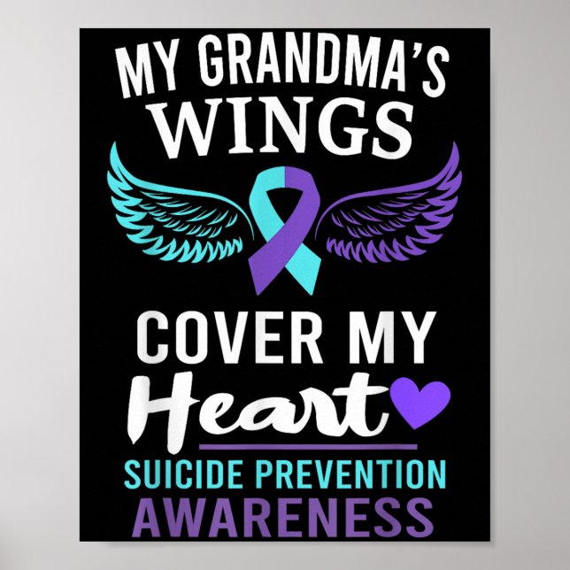 My Grandma's Wings Cover Heart Suicide Awareness R Poster (Framsidan)