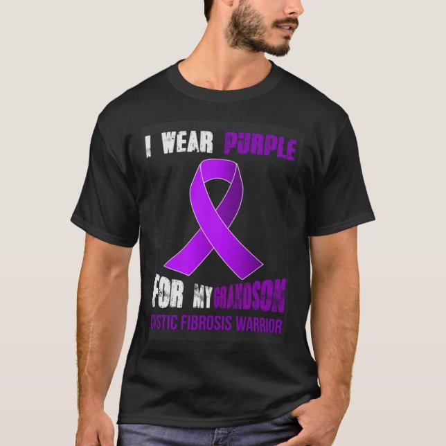 MY GRANDSON  MY CYSTIC FIBROSIS WARRIOR T SHIRT (Framsida)