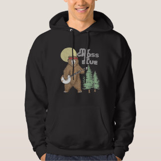 My Grass Is Blue Banjo Bear Hippie Grizzly2 Hoodie