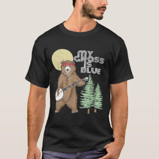 My Grass Is Blue Banjo Bear Hippie Grizzly2 T Shirt
