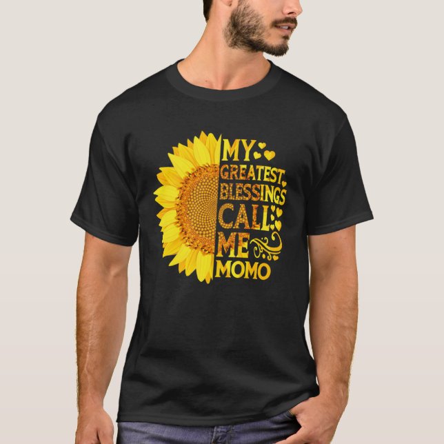 My Greatest Blessings Call Me Momo   Mother s Day T Shirt (Framsida)