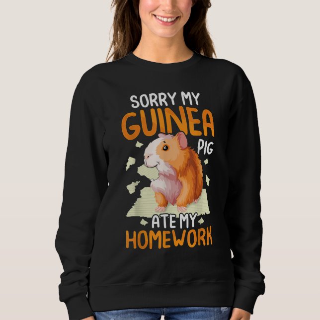 My Guinea Pig ate my Homework  Cavy  Kids Girls T Shirt (Framsida)