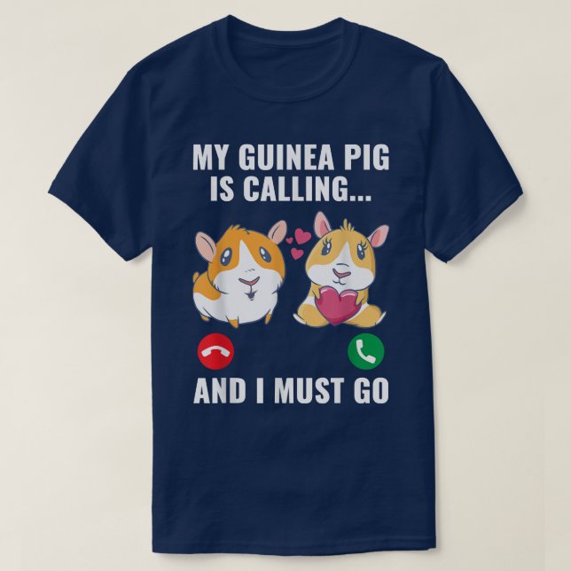 My Guinea Pig Is Calling And I Must Go Furry Potat T Shirt (Design framsida)
