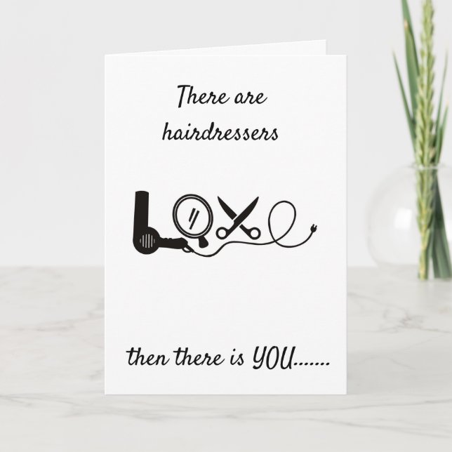 MY *HAIRDRESSER ÄR ETT MAGICISKT* GRATTIS PÅ FÖDEL KORT (Framsida)