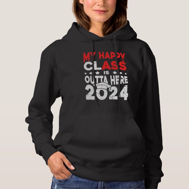 My Happy Class Is Outta Here 2024 Tassel Graduatio T Shirt (Framsida)