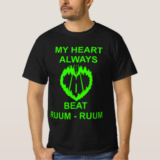 MY HEART ALWAYS BEAT RUUM-RUUM LIME GREEN 2026 T SHIRT