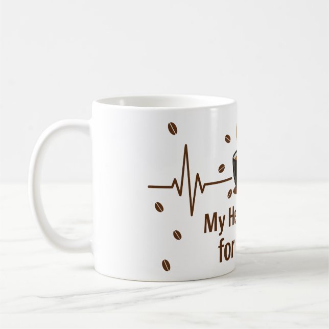 My Heart Beats for Coffee-mug Kaffemugg (Vänster)
